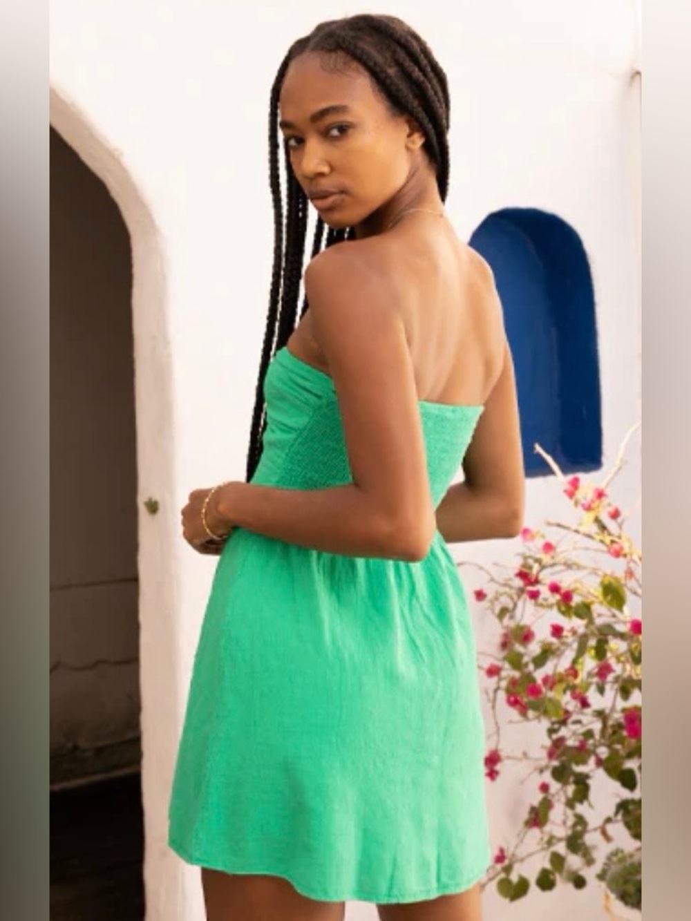 Blanco By Nature Zoey Dress in Emerald Green - Picture 3 of 6